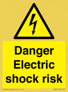 Danger Electric shock risk